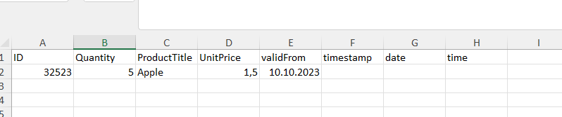 Fill out Spreadsheet File