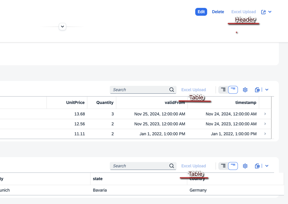 Object Page with Buttons